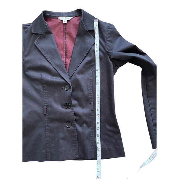 Y2K preppy goth black and red pinstripe women’s suit set size 2 - Picture 5 of 9
